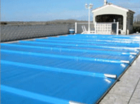 Bâche PVC à barres de sécurité pour piscine sur mesure
